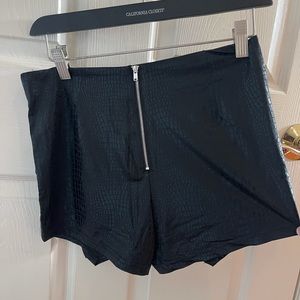 Fake Snake Skin Shorts